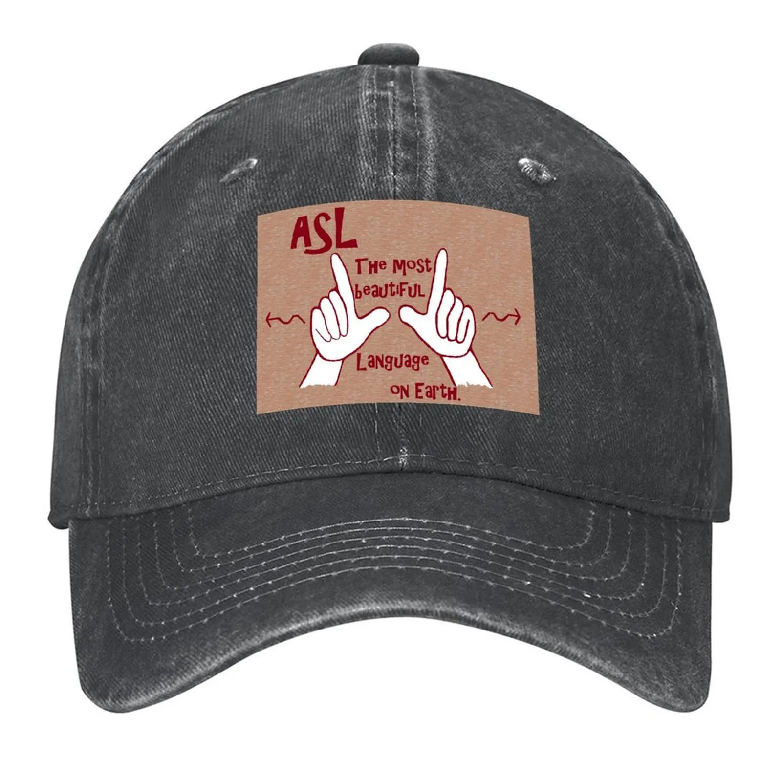 

ASL The Most Beautiful Language Baseball Cap Thermal Visor sun caps Fashion Beach dad hat Men's Luxury Women's