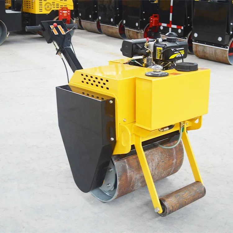 350kg Single Drum Compactor Road Roller Luxiang Road Roller diesel walking-behind roller