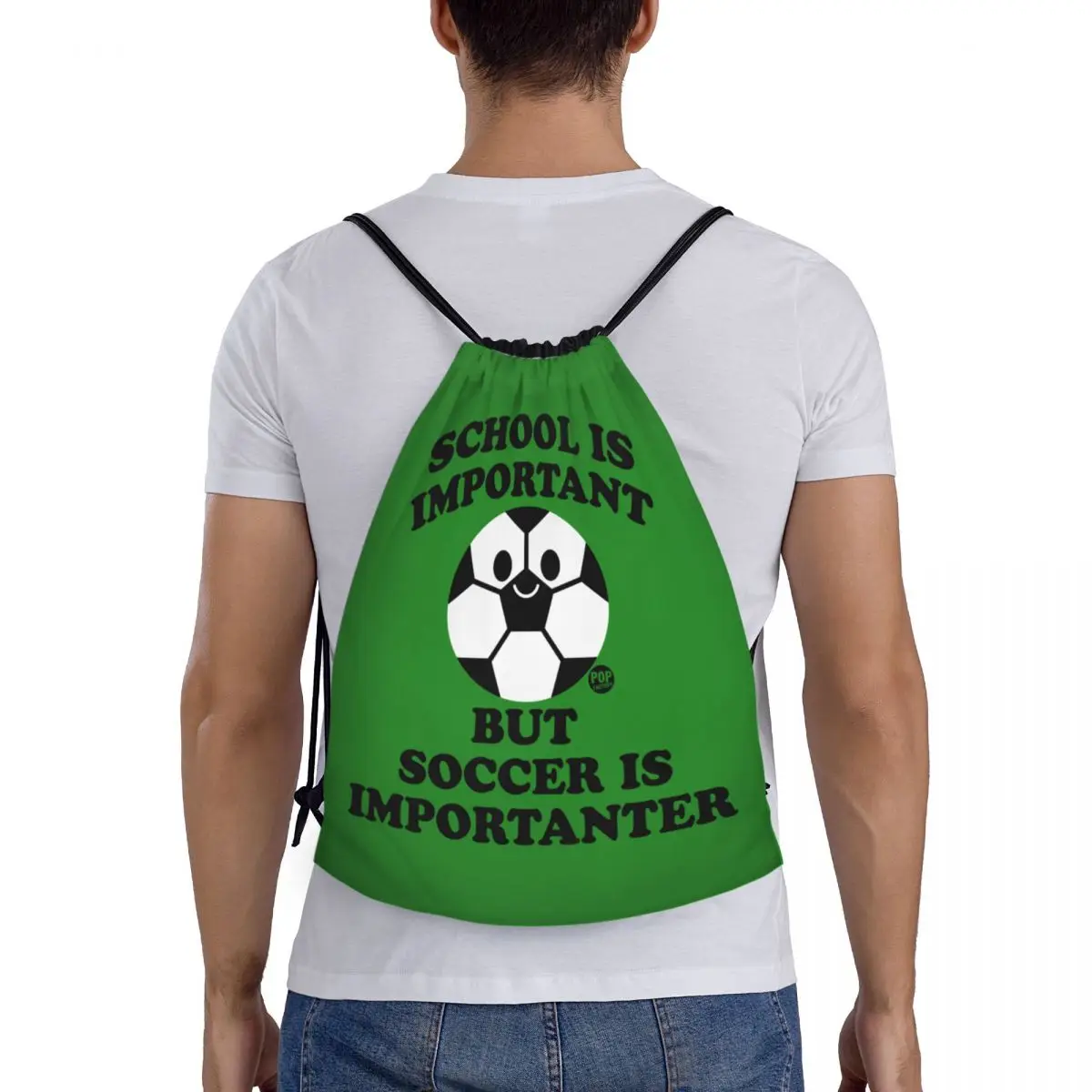 Mochila de cordão personalizada para homens e mulheres, bolsas esportivas de futebol, leve, futebol, ginásio, esportes, sacos para ioga