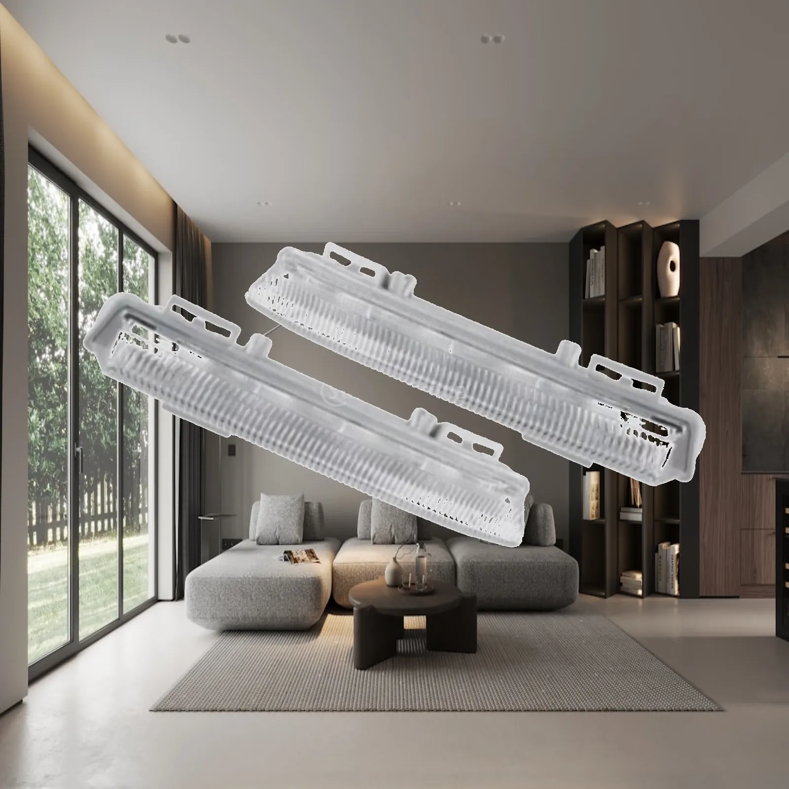2 Pieces 2049068900 Fog Light Daytime Running Light for C-class W204 Fittings Spare Parts High