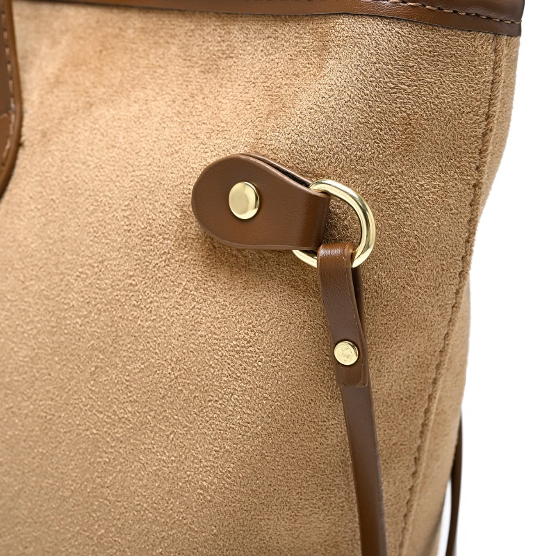 bolsos mujer Bolso de mano de calidad MOODS para mujer, bolsos de mano de ante PU de Color puro de gran capacidad, bolsos de compras de hombro, nuevo bolso de diseñador de lujo para invierno 2025