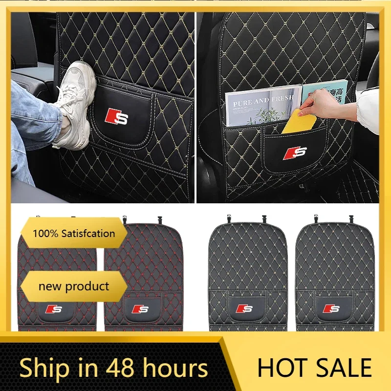 

Защитные накладки на спинки автомобильных сидений, водонепроницаемые аксессуары для Audi Sline A1 A2 A3 A4 A4L A5 A6 A7 A8 A8L TT Q1 Q2 Q3 Q4 Q5 Q6 Q7 Q8 B2