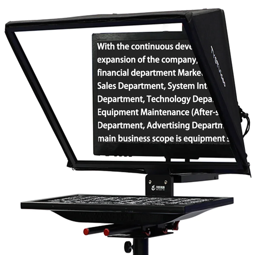 Tyst teleprompter สตูดิโอเกรดองค์กร22นิ้วสำหรับการออกอากาศข่าว