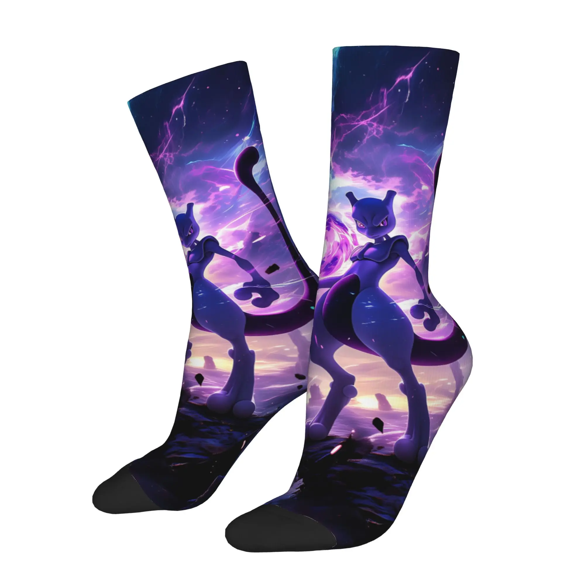 

Sports Socks calcetines personalizados Pokemon Theme Retro Harajuku Mew Hip Hop Novelty Casual Sock