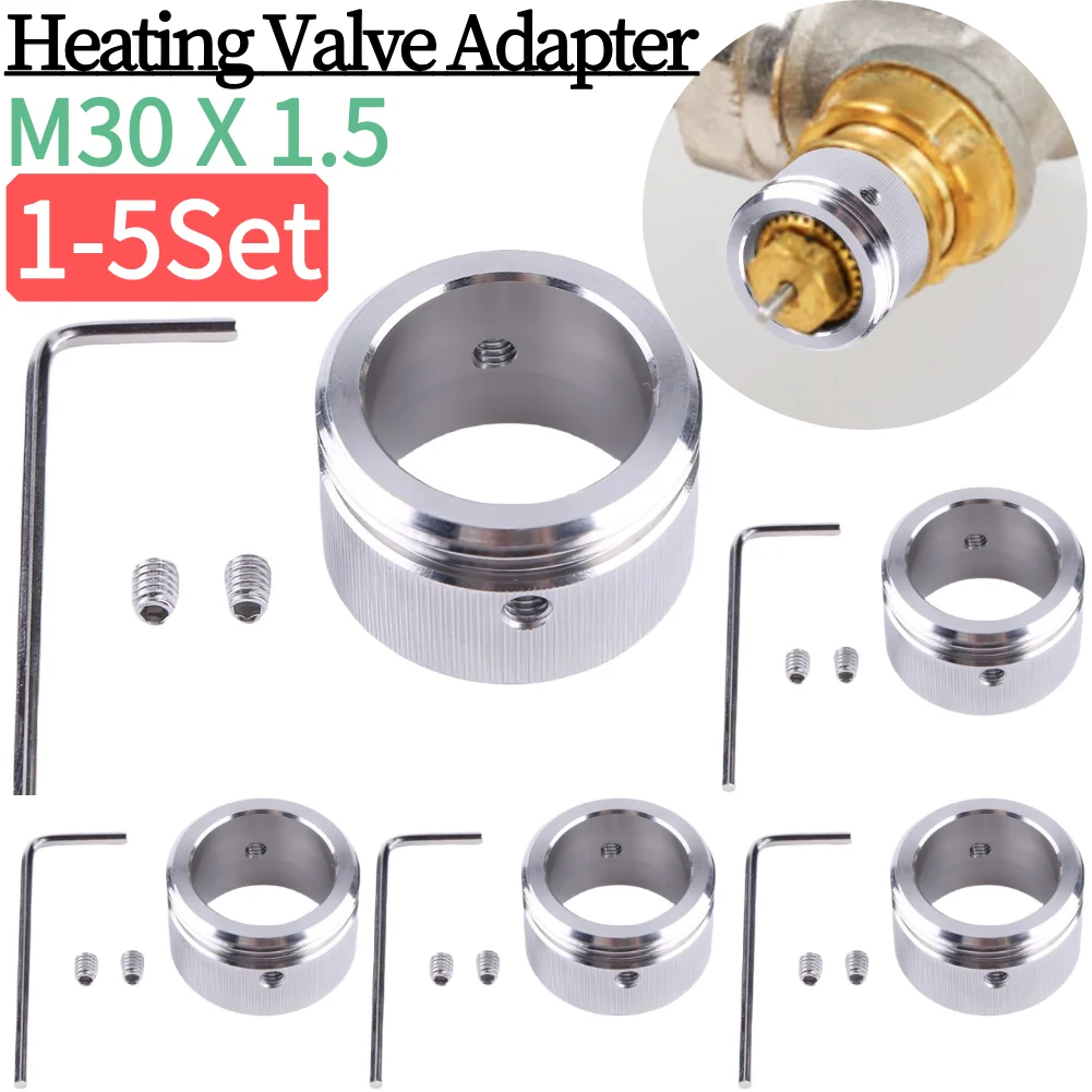 Adaptador de válvula de calefacción, cabezal de termostato de válvula de radiador de acero inoxidable 304 con tiras, accesorios de radiador M30 X 1,5 para válvula Ra