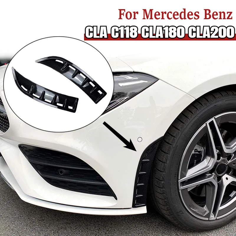 For Mercedes Benz Accessories CLA C118 CLA250 CLA35 2020+ Front Wheel Bumper Canard Side Vent Hood Fender Cover