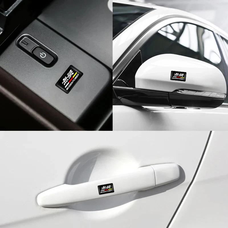 Car Logo Self-Adhesive Stickers Personalized Decorative Accessories For Honda Mugen Civic TYPE-R Accord Fit Jazz CRV BRV HRV