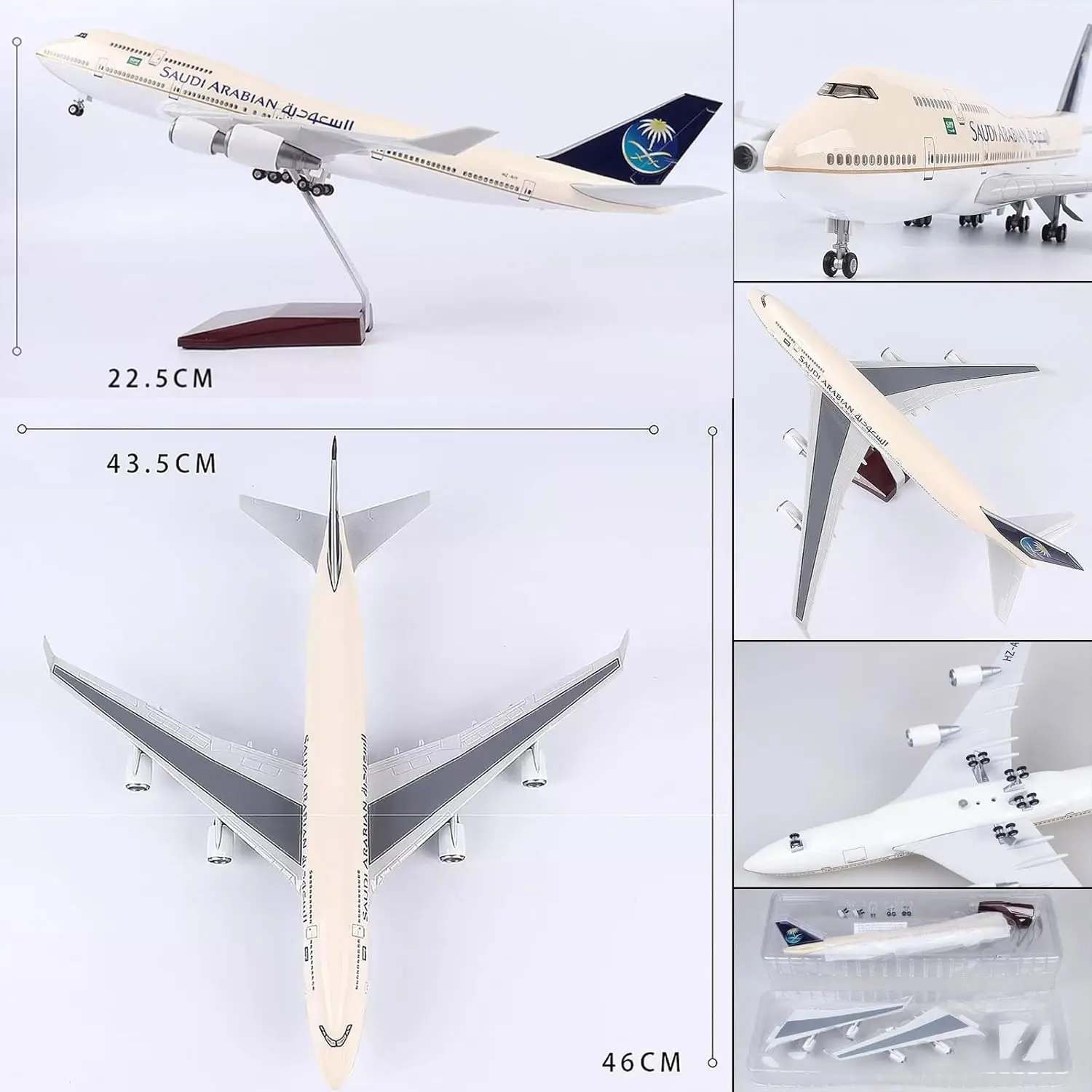 

Plane Model Aircraft 1/150 Scale B747-400 Saudi Arabian Airlines Miniature Airplane Model Resin Collectible Aircraft Boy Toys
