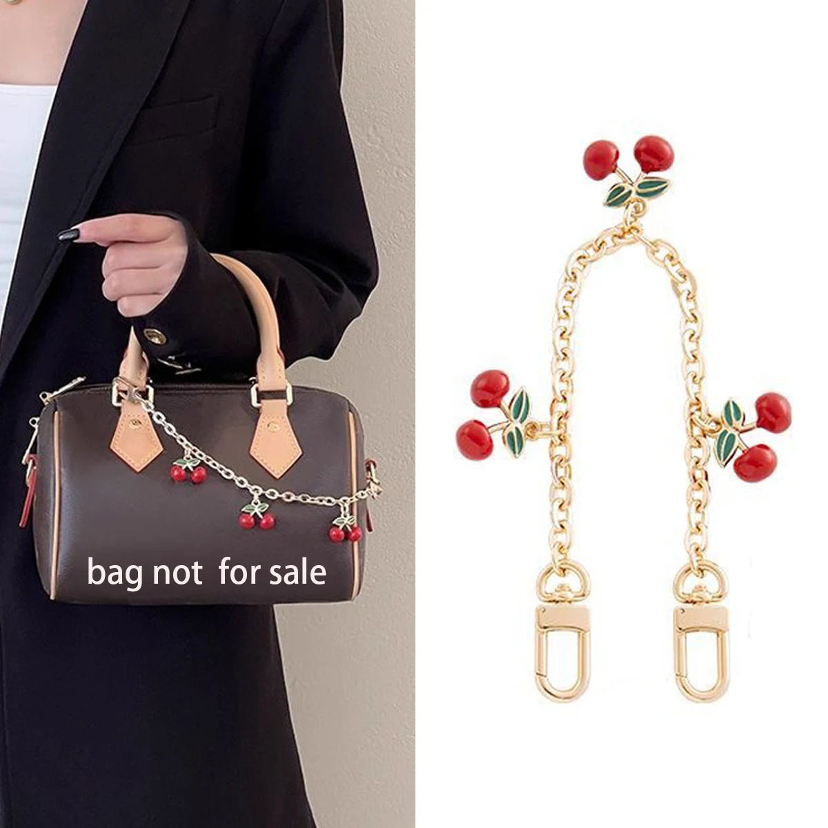 

Вишневая цепочка для женской сумки, украшение, цепочка, аксессуары, удлинитель сумки, аксессуары для сумки