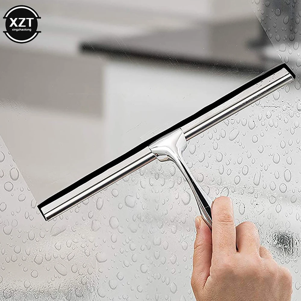 Glass Clean Scraper Washing Wiper Shower Squeegee Hanger Floor Window Cleaning Household Water Wall Hanging Mirror with Handle