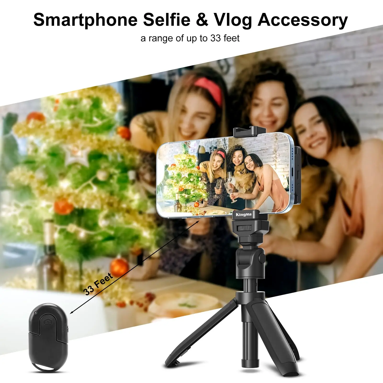 Écran de moniteur de téléphone intelligent King Ma Selfie, caméra arrière, Selfie Vlog, diffusion en direct, Android, iPhone 15 Pro Max, 14, 13, 12