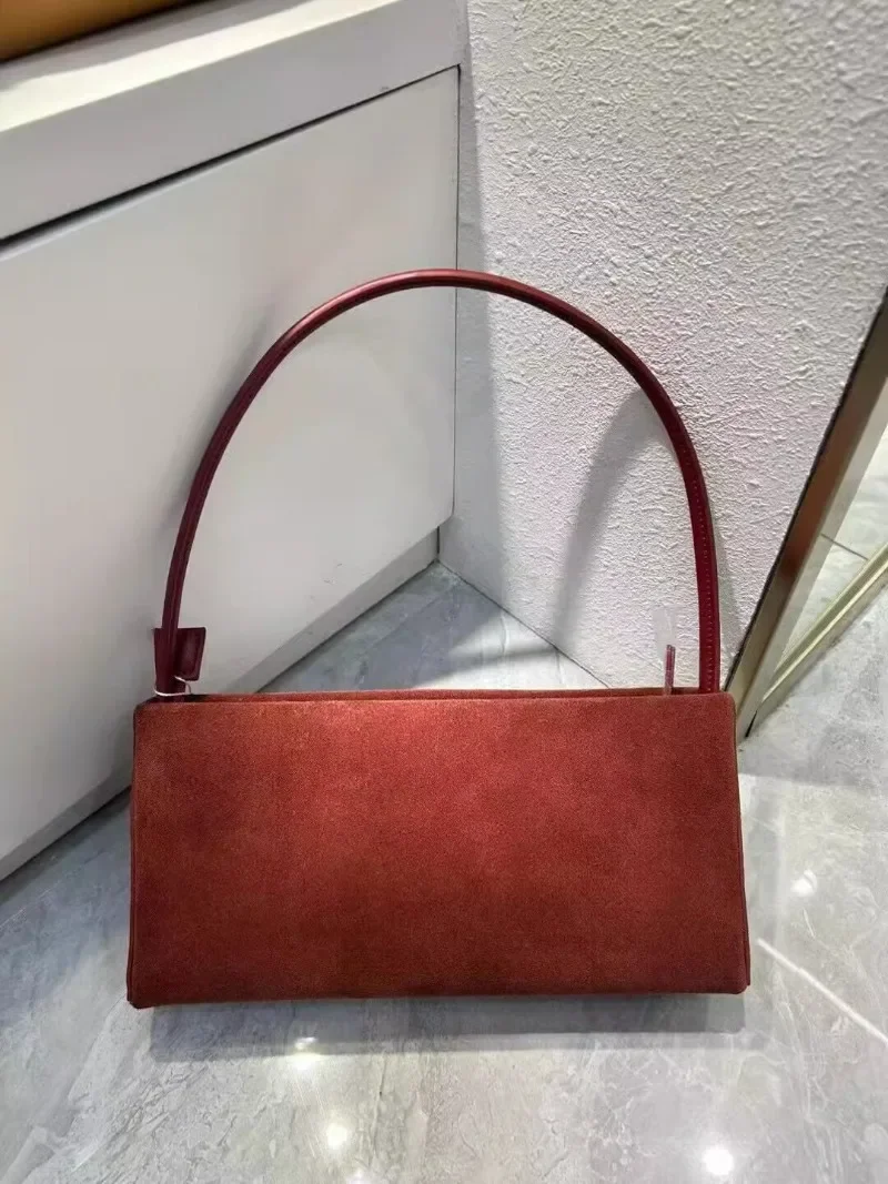 Bolso Retro de cuero de vaca esmerilado, que combina bandolera con todo, moda Coreana de otoño e invierno, alta calidad, diseñador de lujo