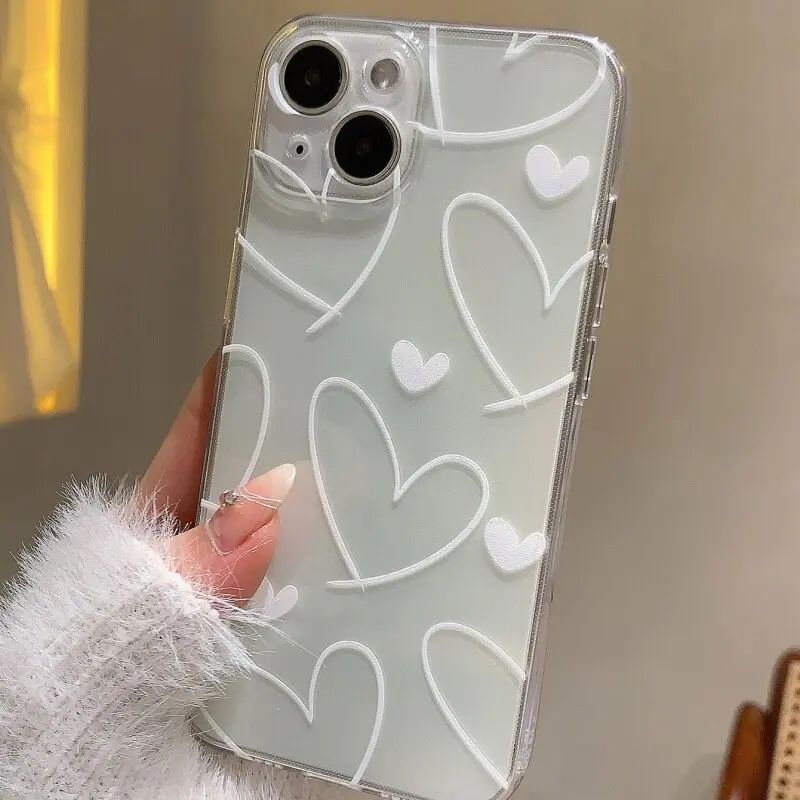 جراب نمط قلب حب لـ OPPO ، غطاء لـ OPPO رينو 10 ، 5G ، 11 ، 12 Pro ، 11F ، 5G ، رينو 7 ، 4G ، A58 ، A78 ، A98 ، A79 ، a60 ، A38 ، A57 ، A77 ، وردي ، أسود