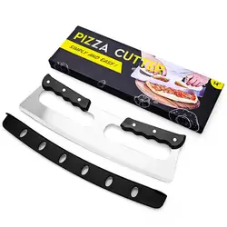 Pizza Cutter Rocker Blade Stainless Steel Sharp Big Knife Kitchen Baking Tool Pastry Pasta Dough Slicer Wheel Kitchen Accessory