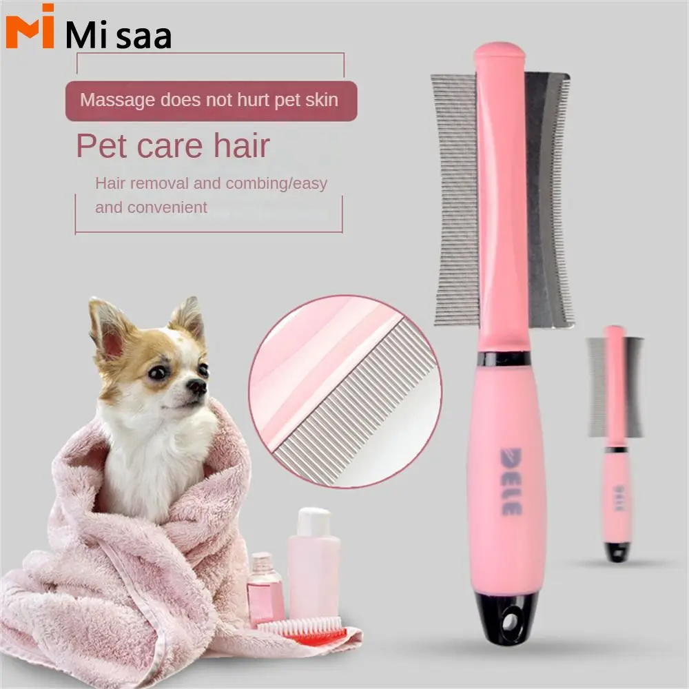 Pet Hair Comb Long Small Hair For Cat Dog Universal Pet Accessories Easy Deshedding Brush Double-sided Dual Purpose Portable