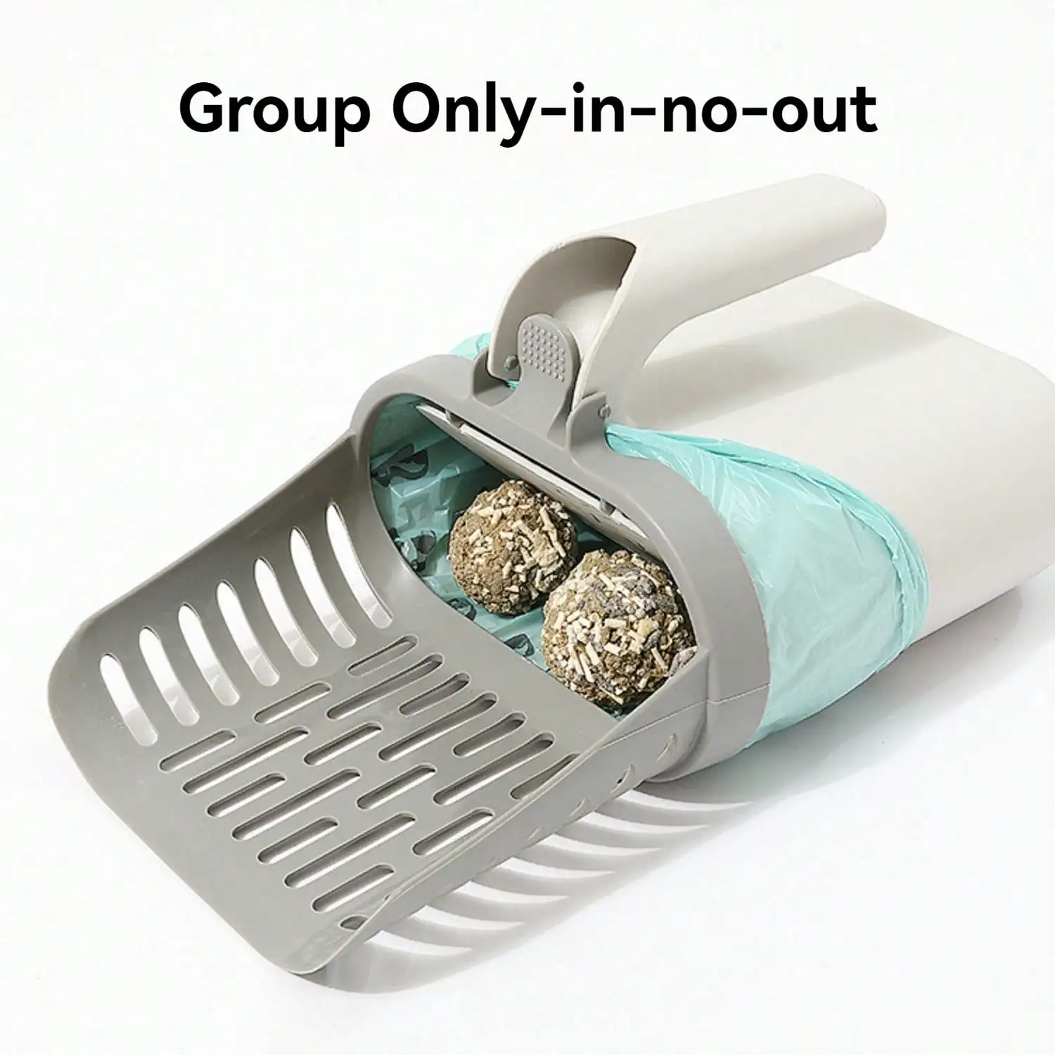 

Cat Litter Scoop With Baffle, Large Shovel Mouth is Detachable, With Garbage Bags, And Garbage Bags Can be Stored at The Bottom