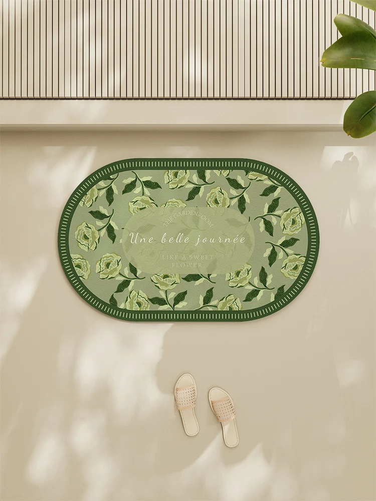 

Simple Style Bathroom Absorbent Mat Easy to Clean Non-Slip Silicon Dinosaur Door Mat Bathroom Toilet Entrance Door Mat