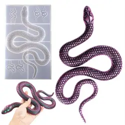 DIY Crystal Epoxy Resin Mold Large Snake Mirror Silicone Mold for Resin