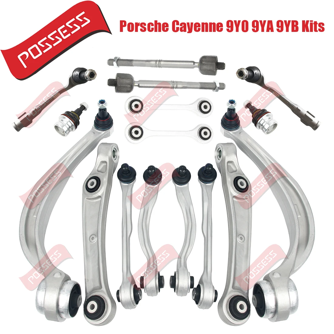 For Audi Q7 4MB A8 D5 4N8 Q8 4MN VW Touareg CR7 Porsche Cayenne 9Y0 9YA 9YB Front Suspension Control Arm Stabilizer Link Kit