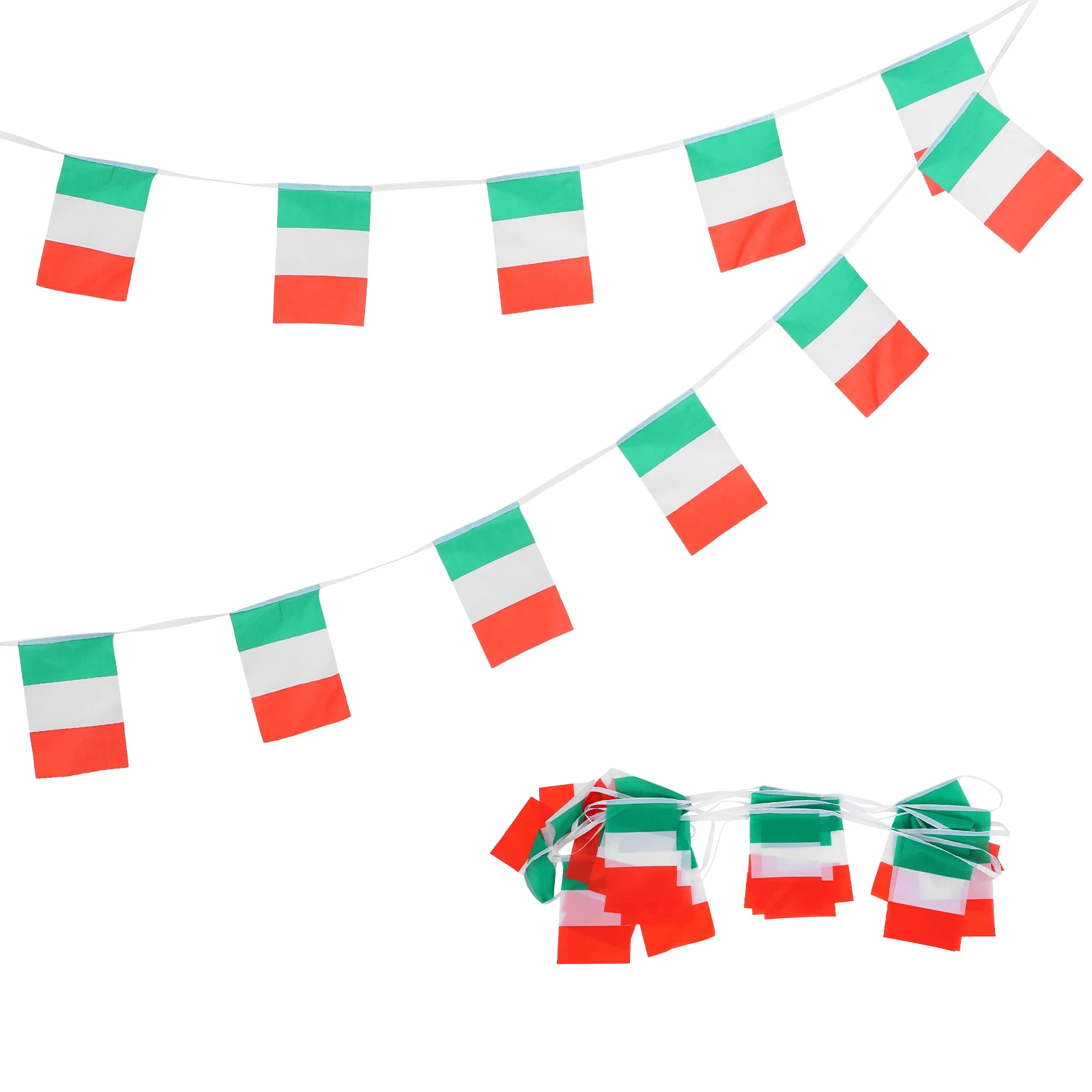 

825X5.5Inch Italian Flag Bunting Country String Banner For Indoor Outdoor Sports Events Festival Decorations Party Pull Flag
