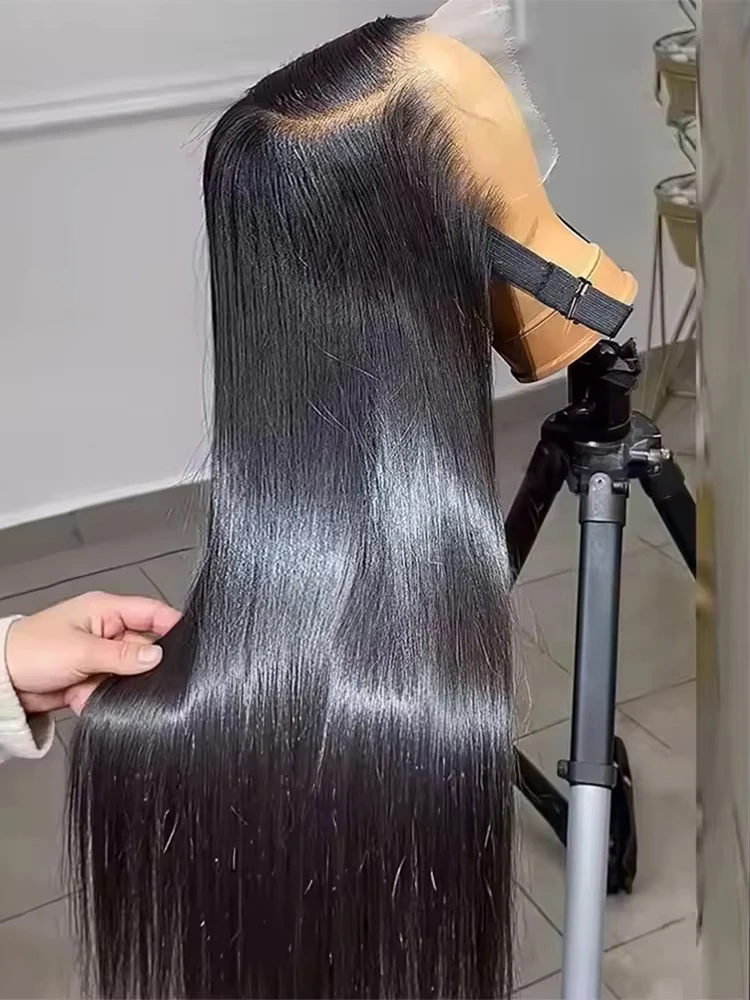 

Парик с HD-кружевной передней частью 13x6, из натуральных человеческих волос, 30-40 дюймов, идеально прямой, прозрачный, без клея, 250% плотность