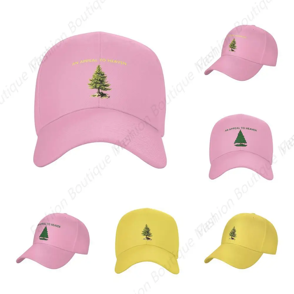 

An-Appeal-To-Heaven-Pine-Tree Classic Printing Sunscreen Cowboy Hat Peaked Caps Outdoor Sandwich Caps Trucker Hat Men Women 