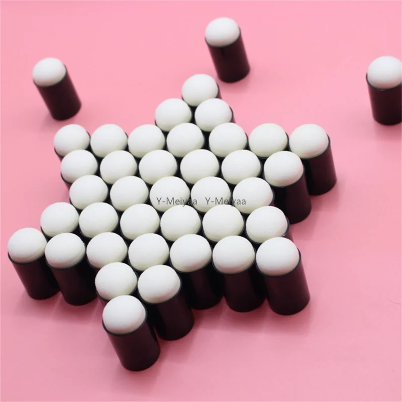 10/20/50pcs Black Children Finger Sponge Case Daubers Foam For Apply Painting Ink Stamping Crayon Reborn DIY Craft Art Tool ﻿