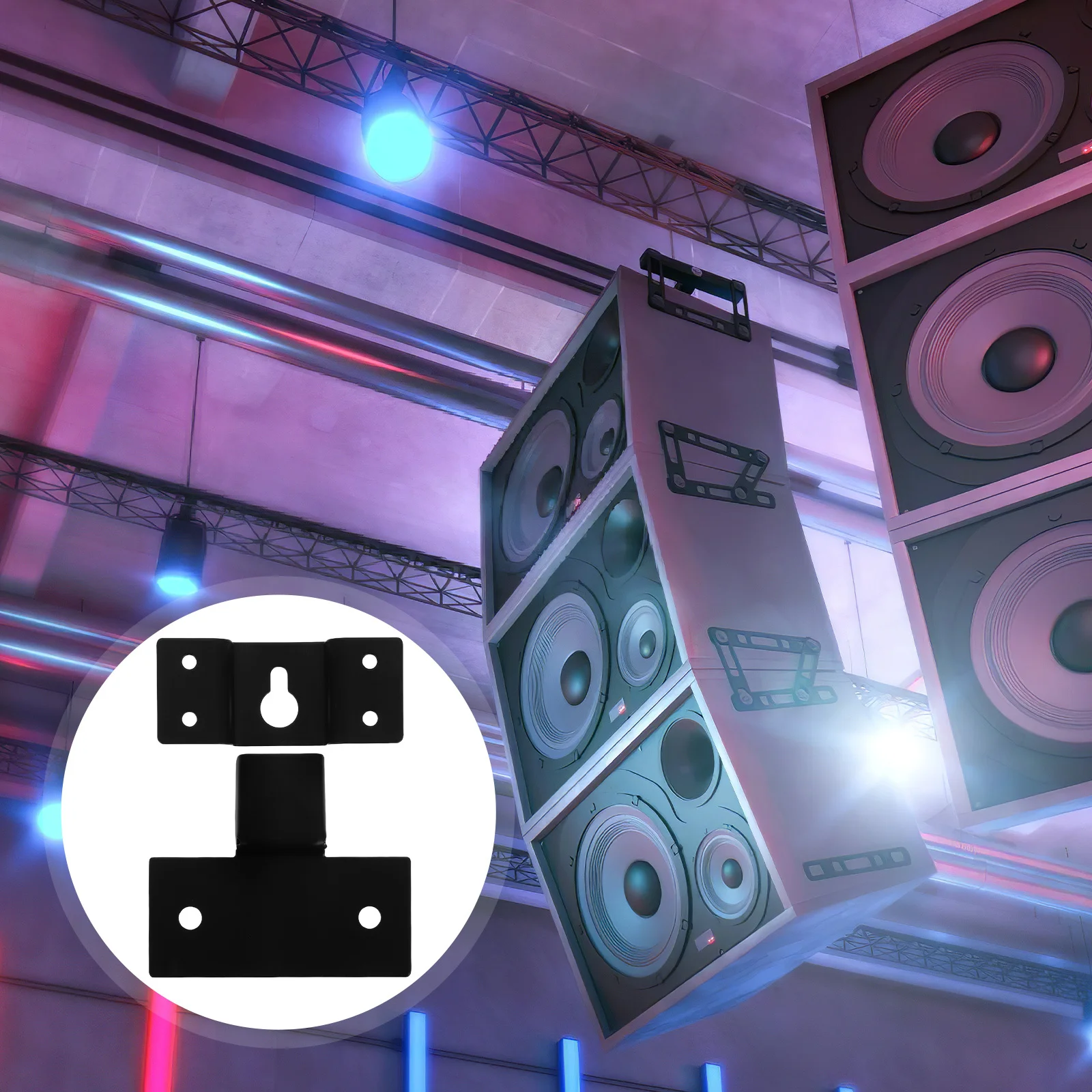 

1Set Iron Speaker Hook Bracket Wall Mount Universal Hanging Plate Connector for Surround Bookshelf Audio Equipment Support