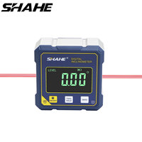 SHAHE 4-sided Digital Angle Portactor Dual Laser Inclinometer Magnetic Digital Angle Finder Rechargeable Digital Level Box