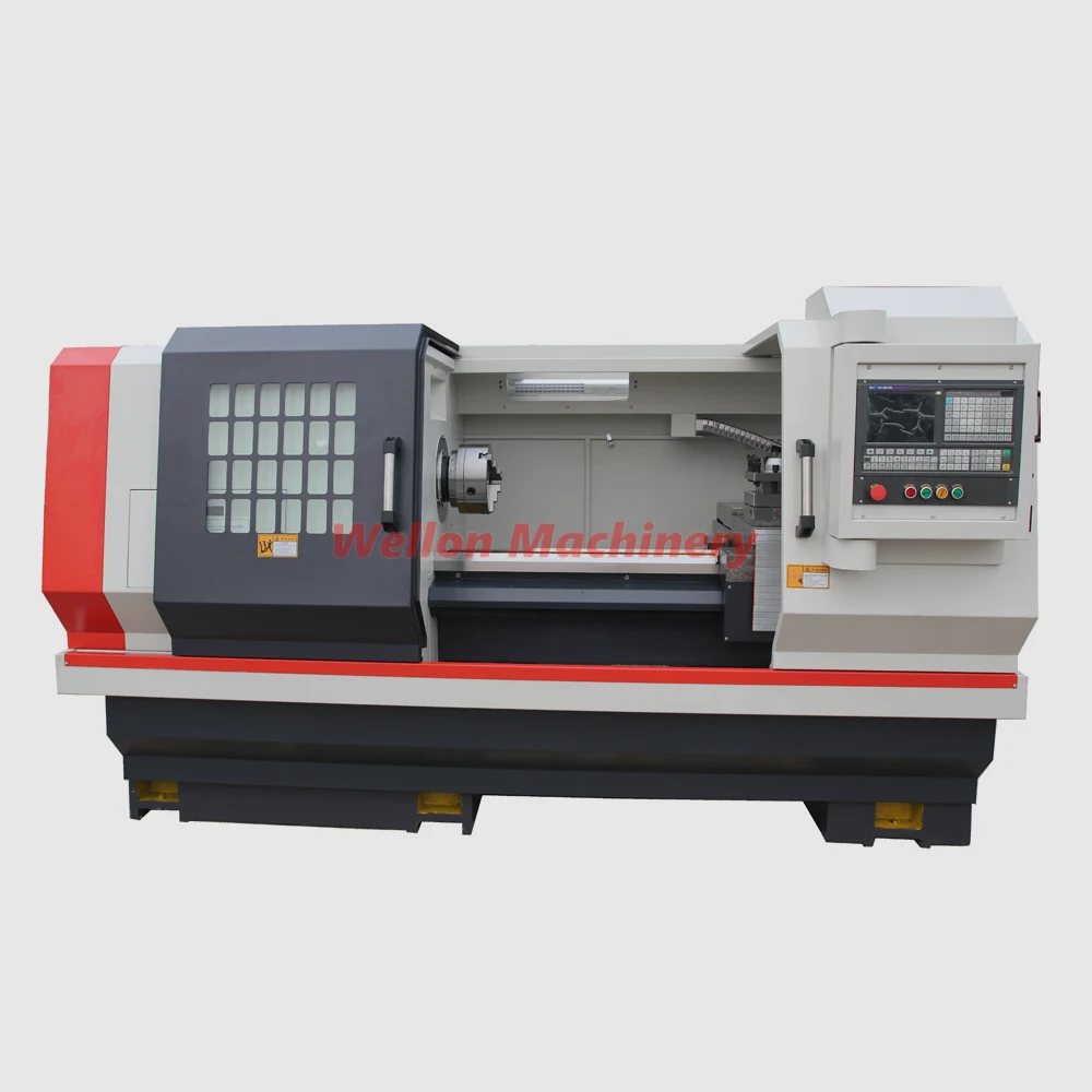 Flat Bed CNC Turning Lathe Ck6150 Metalworking Cutting Hine With Horizontal Precision Spindle