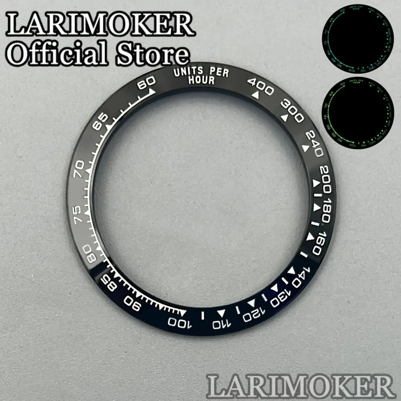 

LARIMOKER VK63 39,3*31,3 мм, наклонный керамический безель, сине-зеленый, светящийся, подходит для 40 мм. ﻿ Корпус для часов, аксессуары для хронографов