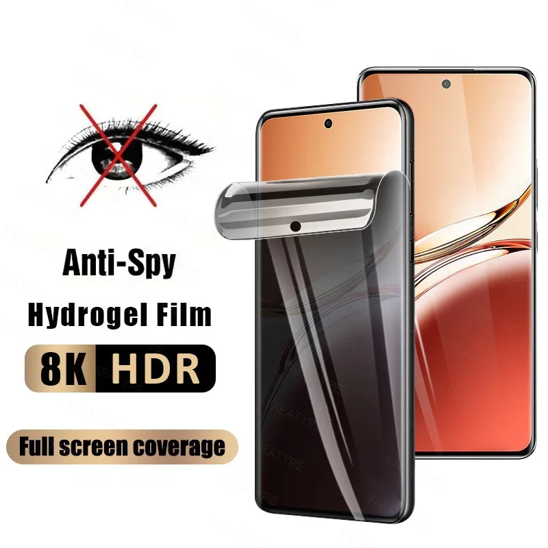 Privacy Hydrogel Film Anti-Spy Screen Protector For Vivo Y72 Y21A Y21S Y33S Y31 Y20 Y11S