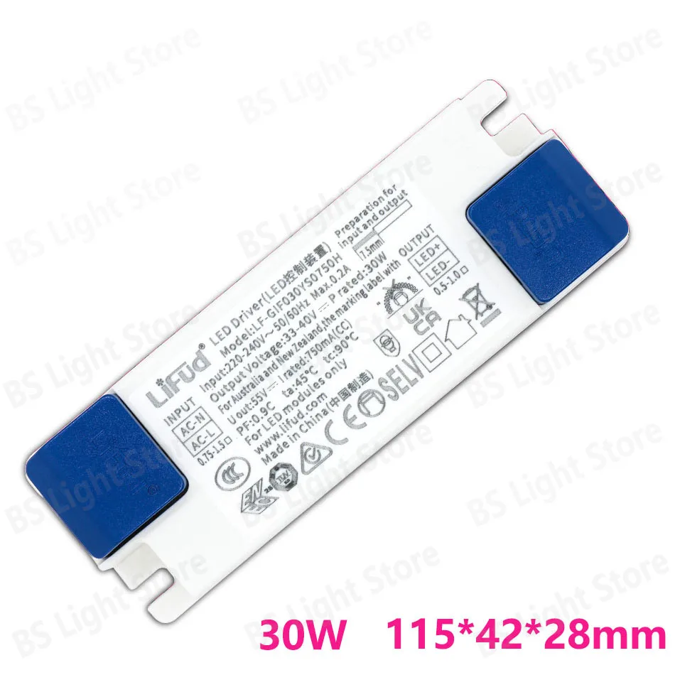 30 40V LED-Treiber 220-240V LED-Netzteil Transformator 30W 32W 40W 42W 48W 60W Flimmerfrei LF-GIRxxxYS Serie-LiFud Netzteil