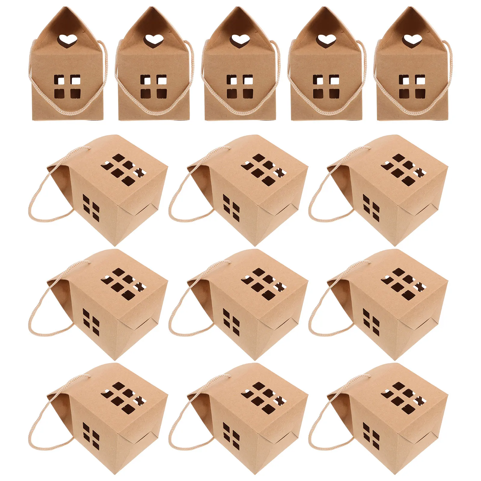 

50PCS Wedding C y Boxes Bridesmaid Decorations House Cookie Fancy Treat Gift Containers Party Favors Small Box
