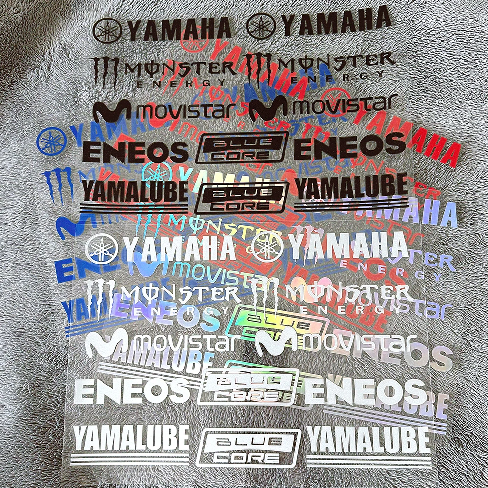 Novos adesivos refletivos a laser yamaha, caixa traseira de capacete de motocicleta, adesivos modificados, decalques decorativos à prova d'água