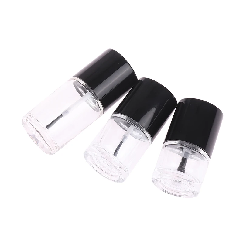 5/10/15 ML Empty Nail Polish Bottle Cosmetic Containers Nail Glass Bottles With Brush Transparent Glass With A Lid Brush