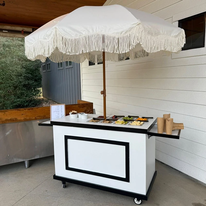 Commercial Stall Street Scenic Trolley Portable Coffee Rack Mobile Food Truck Night Market Stall Outdoor Vending