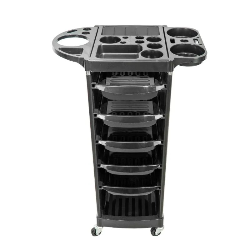 5-Tier Salon Trolley Cart for Hairdressing, Barber Shop & Beauty Studio, Rolling Mobile Hair Dye & Styling Tool Organizer