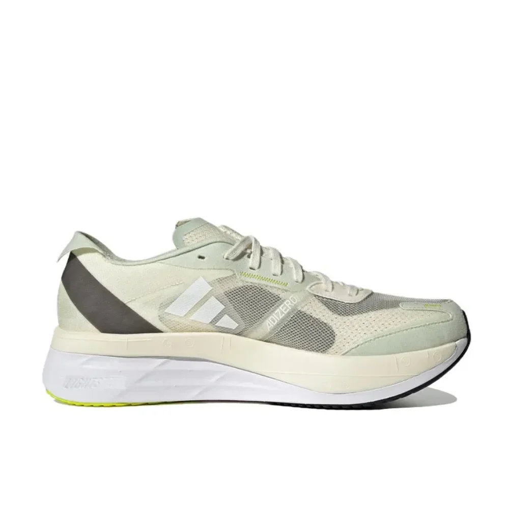 Adidas Original Adizero Boston 11 Marathon Running Shoes Low Top Shock Absorbing Sneakers Beige