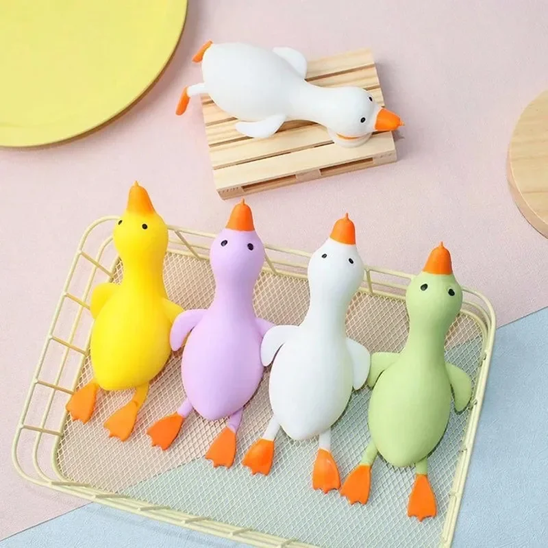 Colorful Fun Stress Relief Toys Animal Duck sensory Toys Fingertip Big Goose Transform At Will Decompression Squeeze toys