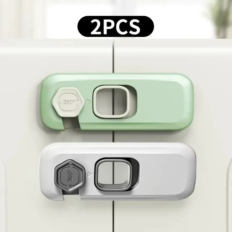 1/2 PCS Child Safety Cabinet Lock Security Protection Home Refrigerator Safety Buckle Baby Anti-Pinch Hand Drawer Door Locks