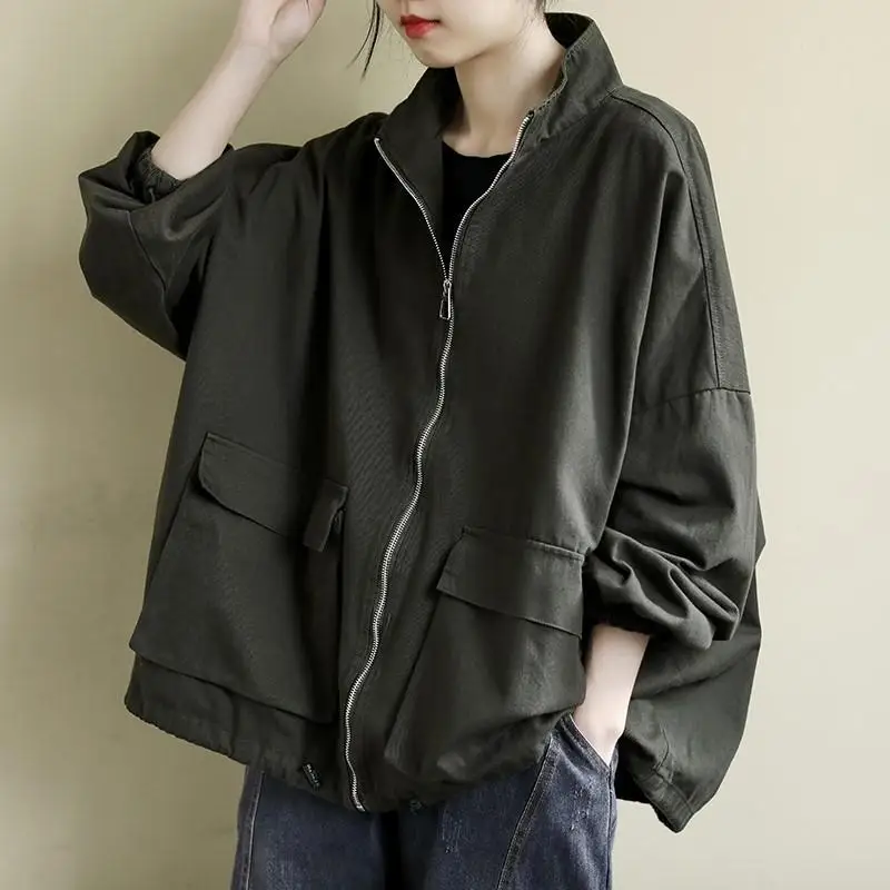 

Long Coat Woman Trench Beige French Mid-Long Topcoat Wool Pure Long-Sleeved Length Coatsolid Plus-Size Autumnal Korean-Style