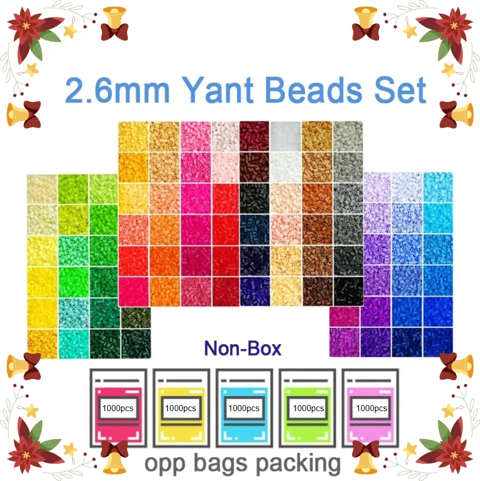 

Набор из 120 цветных термомозаиковых бусин (2,6 мм) для детского творчества, поделок и подарков