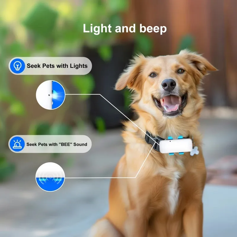 

Smart Pet GPS Tracker Collar for Dogs Cats IP65 Waterproof Real-Time Location 4G LTE Lightweight Portable Animal Locator