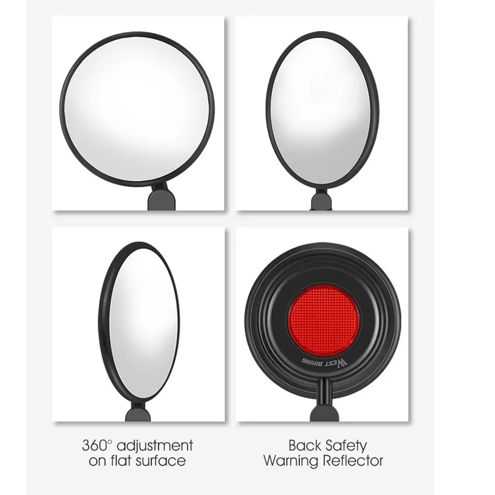 Mirror Cycling Accessories HD Wide-Angle Convex Rearview Mirror Bike Handlebar Mirror Rear View Mirror Bicycle Rearview Mirror