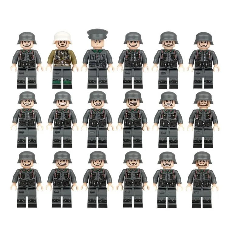 Deutsche Soldaten, Sanitäter, Tragen, Tragbahnen, zusammengebautes Spielzeug, Puppen, Zeichentrickfiguren, Mini-Figuren, Geburtstagsgeschenke. – Detail 6