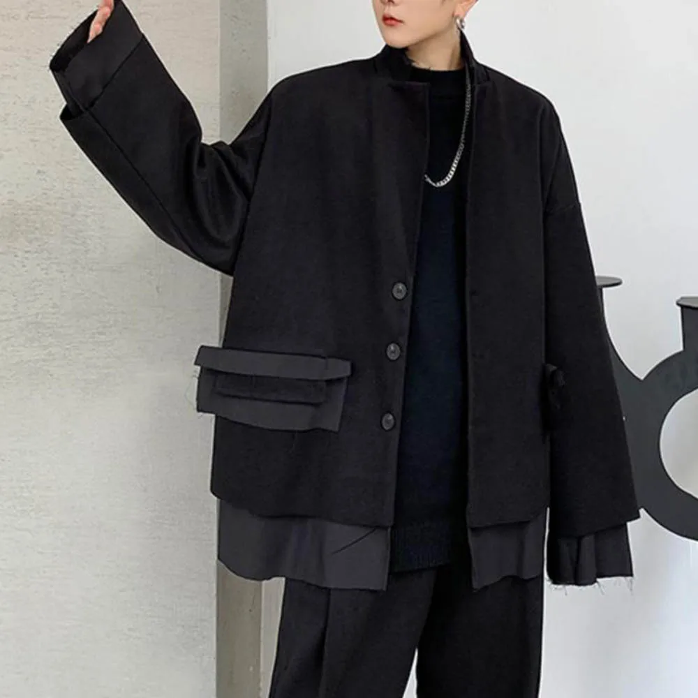 

Мужская осенняя куртка, повседневный костюм из двух предметов, уличная одежда, модный нишевый тренд, топ с длинными рукавами, мужская одежда, новинка 2023 года