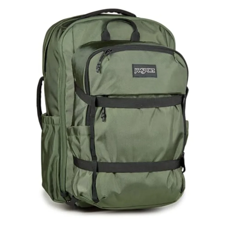 

Travel Pack with Large Main Compartment 4 Water Bottle Pockets Adjustable Torso Length Perimeter Wireframe Suspension Tuck-Away