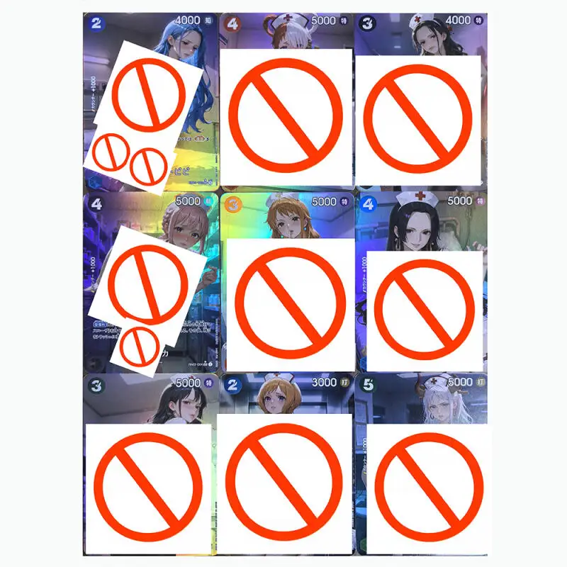 9pcs/set One Piece Nurse Boa Hancock Nami Uta Yamato DIY self-made Color Flash Card Anime Game Collection Card Gift Toy 63*88mm