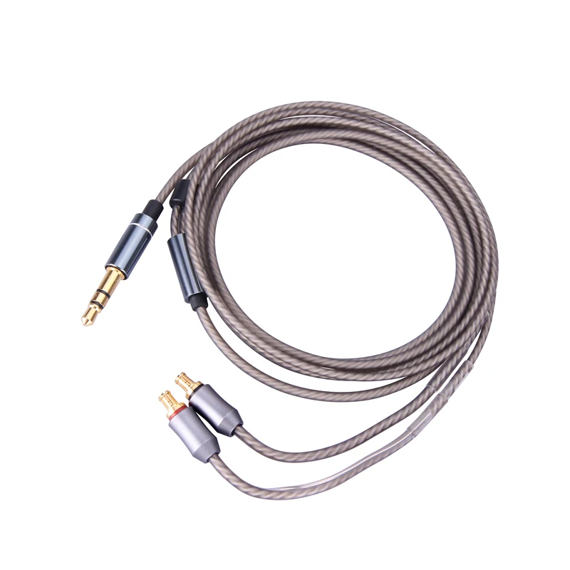 For Audio Technica ATH-E40 E50 E70 LS50 LS70 LS200 LS300 LS400 Earphone Replaceable 3.5mm Stereo Silver Plated  Cable